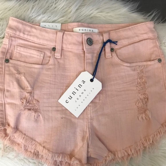 eunina Pants - Eunina lulu high rise shorts in pink eunina Pants - Eunina lulu high rise shorts in pink